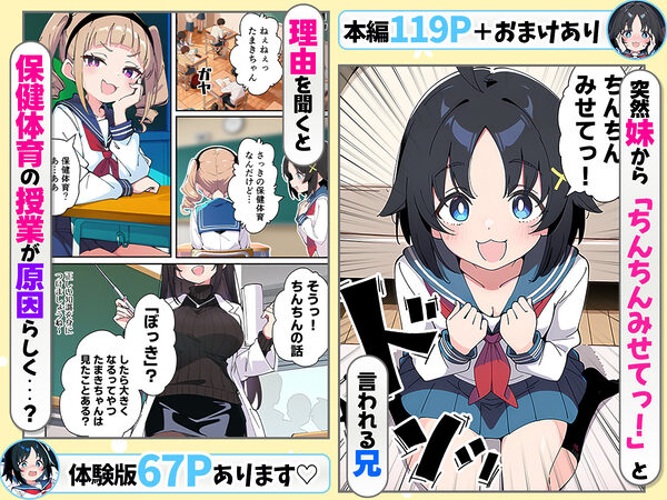 性に好奇心旺盛な妹と実践形式で性教育して中出しえっちする話 画像3